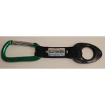 Custom Printed Carabiner w/Plate & Bottle Holder Strap - Green
