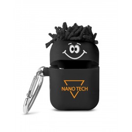 Silicone Earbud Case With Carabiner Logo Branded