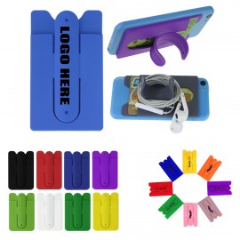 Custom Printed Silicone Phone Wallet W/ Stand  Custom Printed Silicone Phone Wallet W/ Stand
