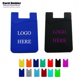 Custom Imprinted Silicone Cell Phone Wallet  Custom Imprinted Silicone Cell Phone Wallet