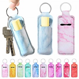 Custom Printed Lip Balm Holder w/Keychain