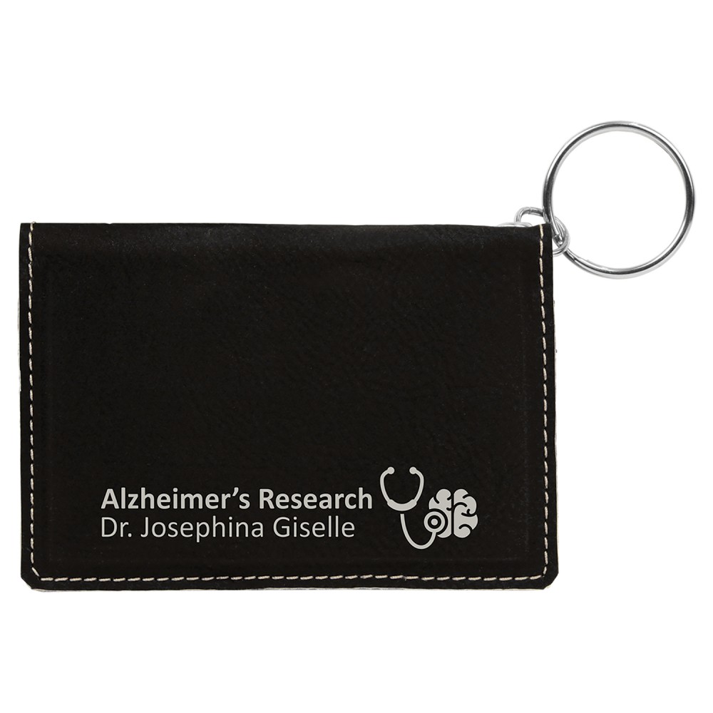 Logo Branded Leatherette ID Holder with Keyring Logo Branded Leatherette ID Holder with Keyring