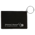 Logo Branded Leatherette ID Holder with Keyring