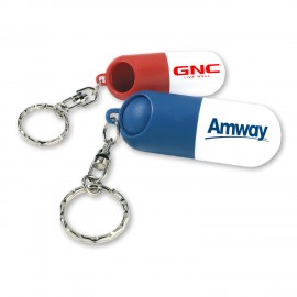 Custom Printed Capsule Pill Holder Key Ring  Custom Printed Capsule Pill Holder Key Ring