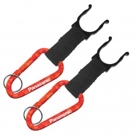Red Red Red Red Camouflage Carabiner Bottle Holder w/ Split Ring Custom Printed