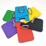 Silicone Cellphone Wallet With Zinc Alloy Ring Custom Printed
