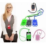 Logo Branded Phone Holder Wallet With Lanyard