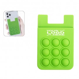 Push Pop Bubble Silicone Cell Phone Wallet Custom Imprinted
