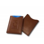 Custom Imprinted Custom Genuine Leather Hotel Room Key/ Card Holder (Debossed/ 1 Side)