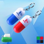 Pill Case with Keychain Logo Branded