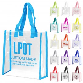 Waterproof Clear PVC Shopping Bag Logo Branded