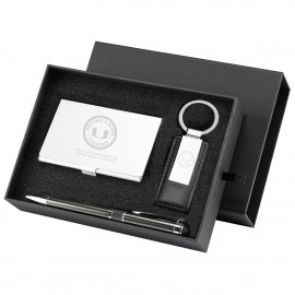 Custom Imprinted Embassy Card Holder Pen and Keyring Gift Set