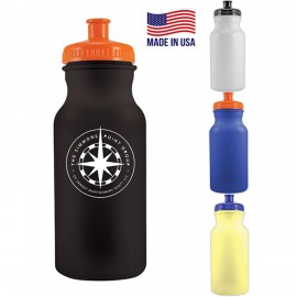 20 Oz. Sports Colored Bike Bottle w/Push Spout   20 Oz. Sports Colored Bike Bottle w/Push Spout