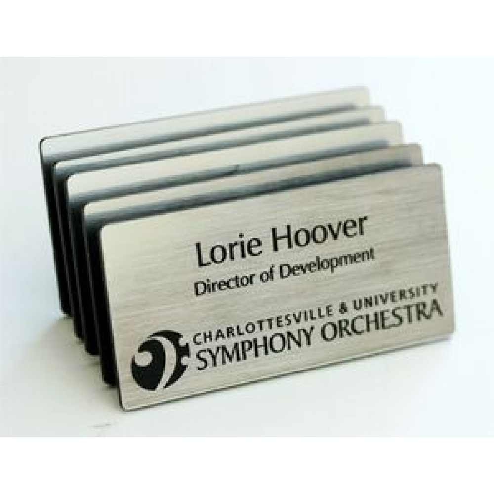 Engraved Plastic Name Badge with Personalization 1.5" x 3" Engraved Plastic Name Badge with Personalization 1.5" x 3"