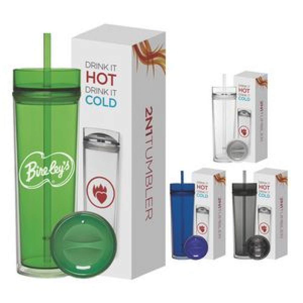 16 Oz. Tube Tumbler Hot & Cold Gift Set 16 Oz. Tube Tumbler Hot & Cold Gift Set