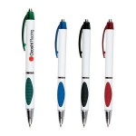 Elliptic White Pen w/ Translucent Gripper