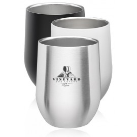  11 Oz. Stainless Steel Stemless Wine Glasses