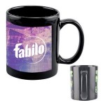 11 Oz. Full Color Black Stoneware Executive Mug
