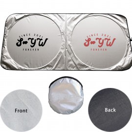  Foldable Car Windshield Sunshade With Storage Pocket