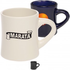 12 oz. Thick curved Ceramic Diner Mugs w/ Custom Logo   12 oz. Thick curved Ceramic Diner Mugs w/ Custom Logo