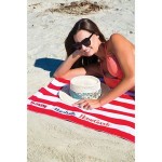  Microfiber Cabana Stripe Beach Towel (Embroidered)