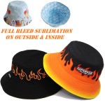  Reversible Bucket Hats w/ Dye-Sublimation on Both Sides