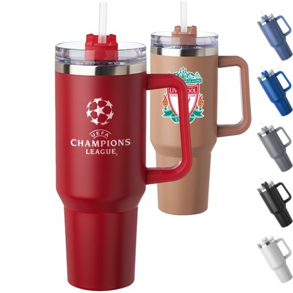  40 Oz. Stainless Steel Travel Mugs W/ Handle