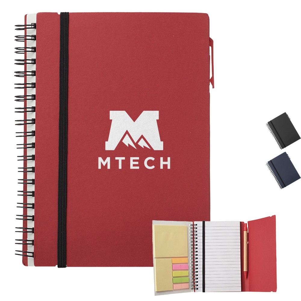 5x7 Spiral Notebooks with Elastic String Closure & 3 Sizes Post It Included 5x7 Spiral Notebooks with Elastic String Closure & 3 Sizes Post It Included