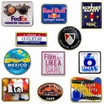 Printed Speed Dome Lapel Pins - Stock Shapes