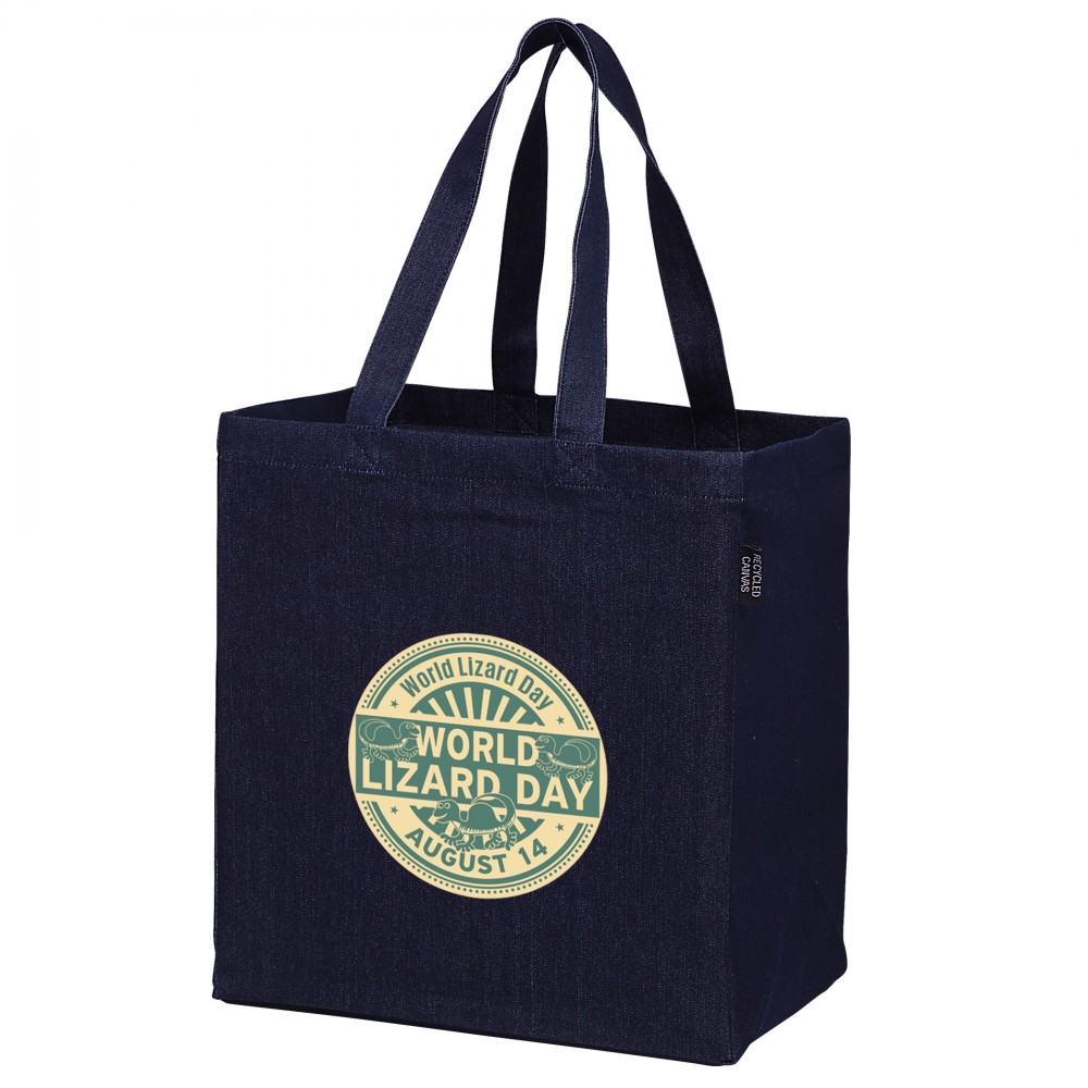  Recycled Denim 12 x 8 x 13 Grocery Bag