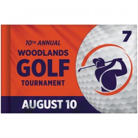  14" x 20" Custom Single Reverse Knitted Polyester Golf Flag with Tube