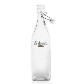  34 Oz. Wire Lid Square Glass Carafe Water Bottles