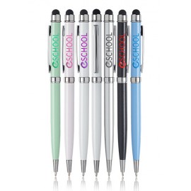 Slim Executive Metal Pen with Stylus   Slim Executive Metal Pen with Stylus