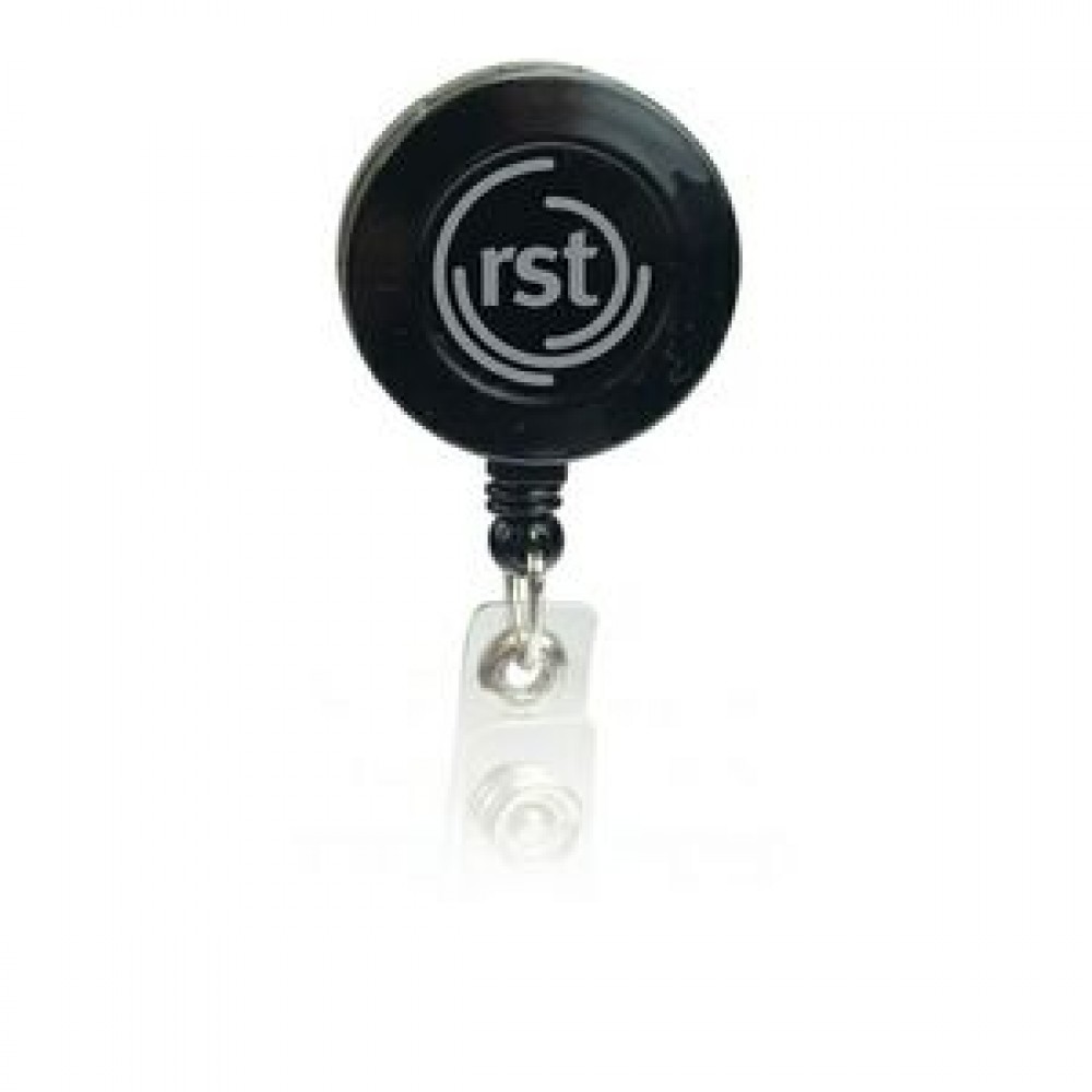 Pad Printed Retractable Badge Holder (Round w/ Slip on Clip) Pad Printed Retractable Badge Holder (Round w/ Slip on Clip)