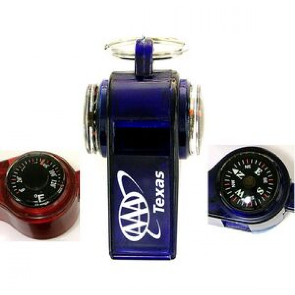 Whistle with Compass / Thermometer and Keychain Whistle with Compass / Thermometer and Keychain