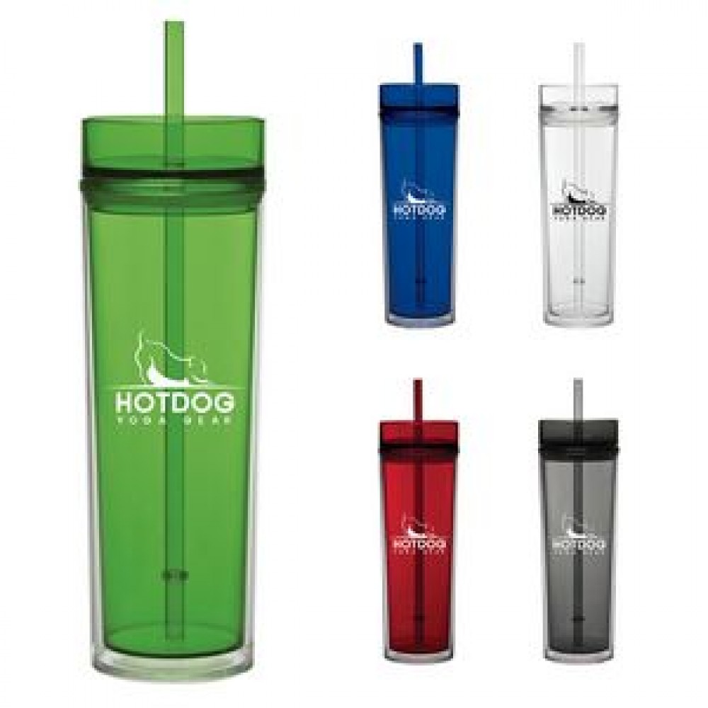 16 Oz. Tube Tumbler w/Straw 16 Oz. Tube Tumbler w/Straw