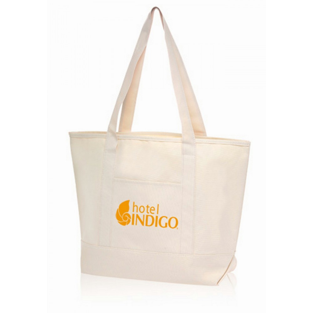  Front Pocket Canvas Tote Bags (19.5"x14.5")