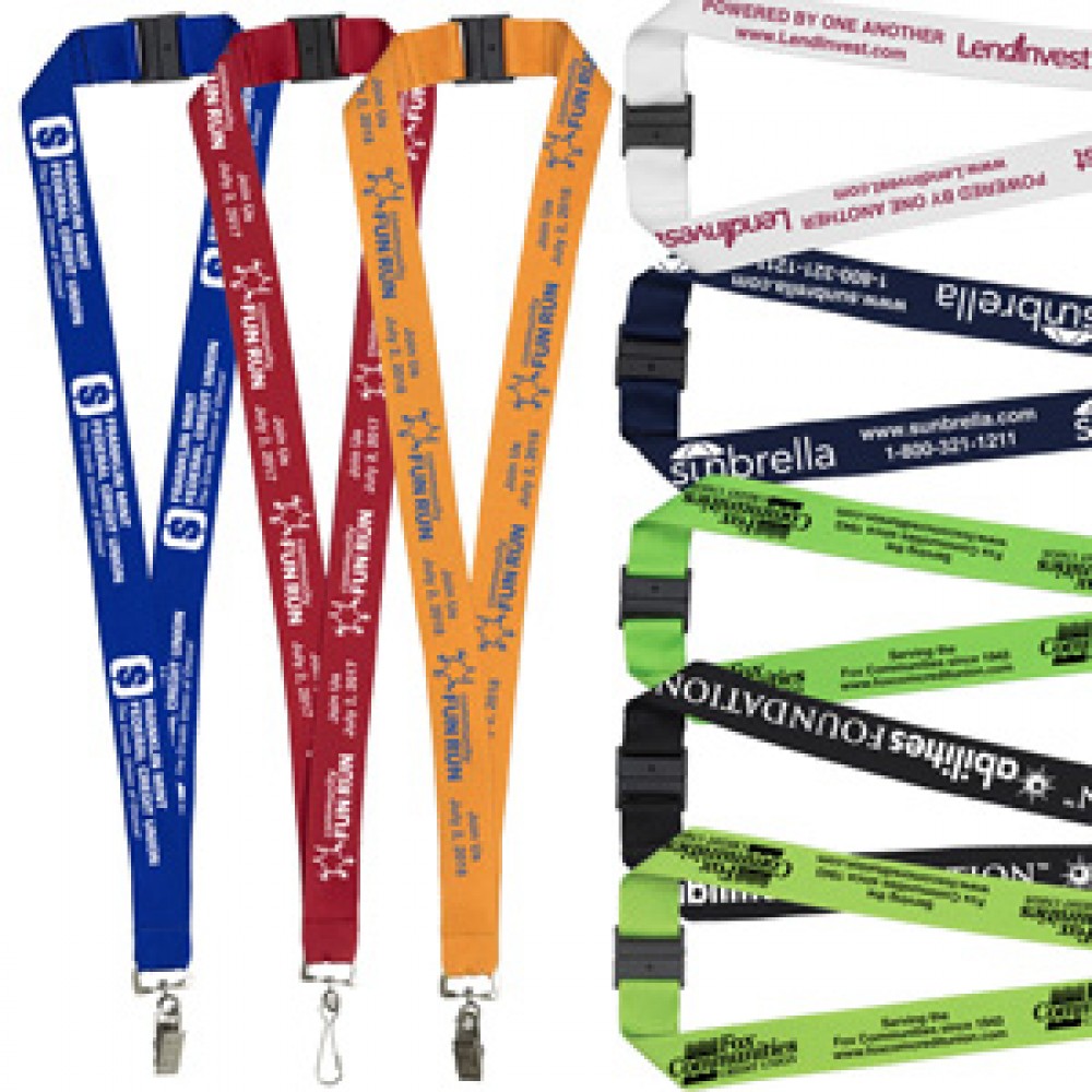 1" Silkscreen Lanyard w/ Free Breakaway Safety Release 1" Silkscreen Lanyard w/ Free Breakaway Safety Release