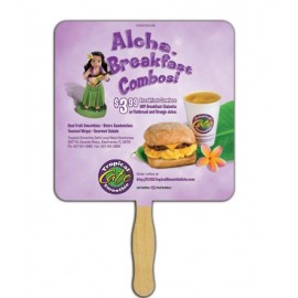  Square Sandwiched Hand Fan (2 Side/ Four Color Process Imprint)