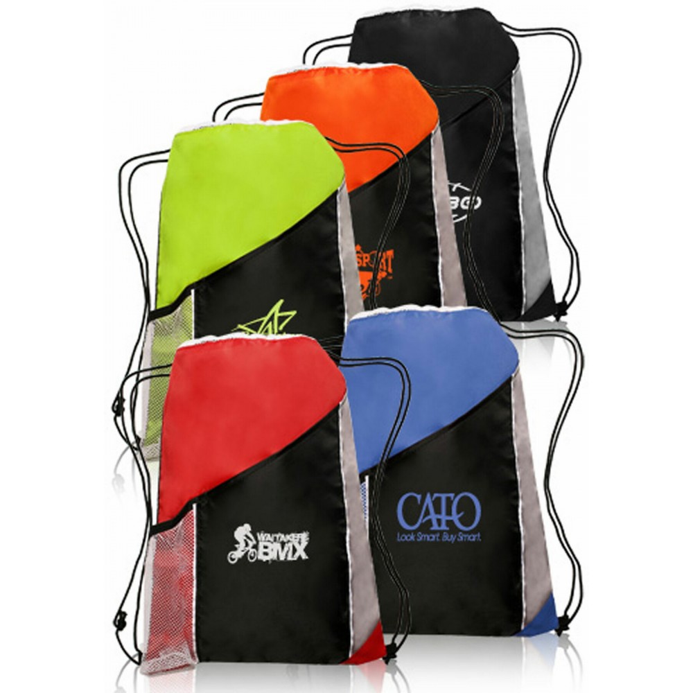 Side Mesh Pockets Drawstring Backpacks Side Mesh Pockets Drawstring Backpacks