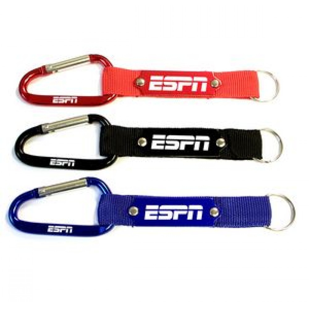 Carabiner with Strap and Metal Plate (8 Cm) Carabiner with Strap and Metal Plate (8 Cm)