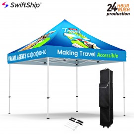 10' X 10' Hex Aluminum Frame w/ Custom Printed Canopy   10