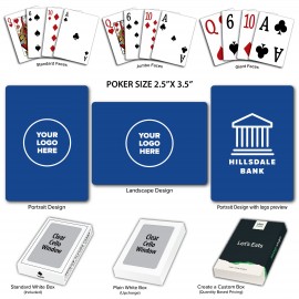  Solid Back Royal Poker Size Playing Cards