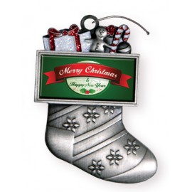 Vibraprint Stocking Holiday Ornament (2-1/2")   Vibraprint Stocking Holiday Ornament (2-1/2")