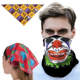  Triangle Bandana w/ Full Color Imprint Safety Face Bandannas