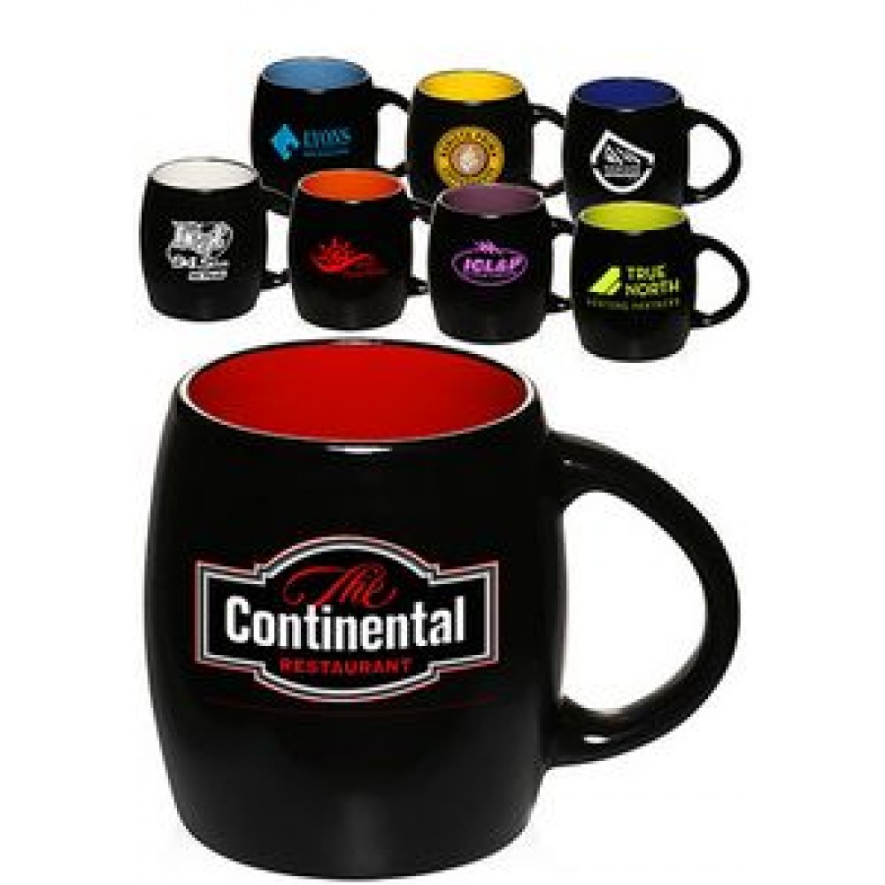 16 Oz. Sleek Two Tone Barrel Mug 16 Oz. Sleek Two Tone Barrel Mug