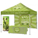  Event Tent Package #3  Tent + Full Back Wall + Throw + Banner Stand