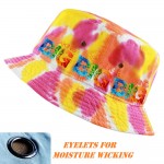 Dye-Sublimated Unconstructed Bucket Hats w/ Metal Eyelets