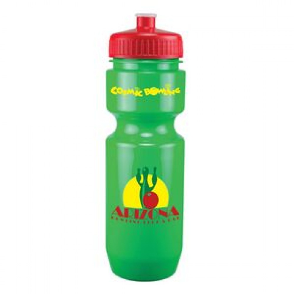  22 Oz. Bike Bottle w/ Push Pull Lid - Solid Colors