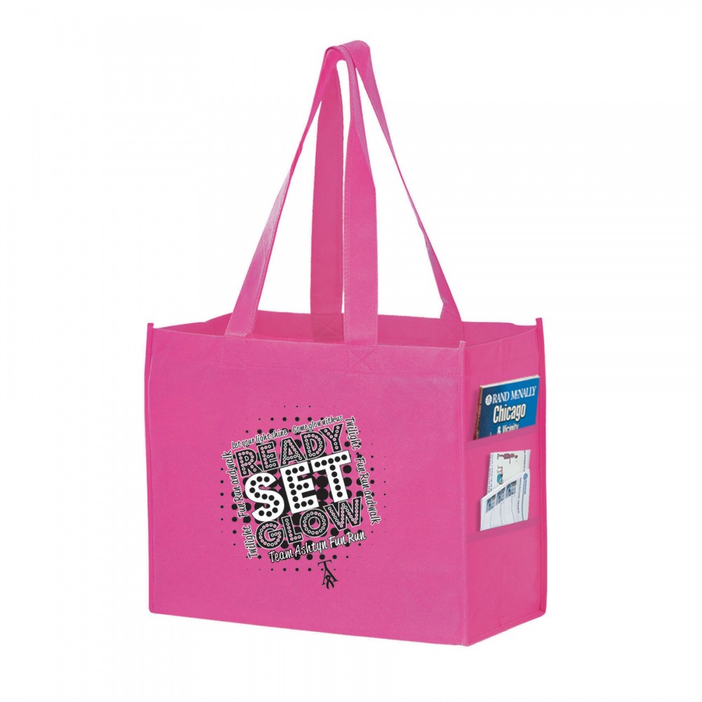 Side Pocket Non-Woven Tote Bag (16"x6"x12") Side Pocket Non-Woven Tote Bag (16"x6"x12")